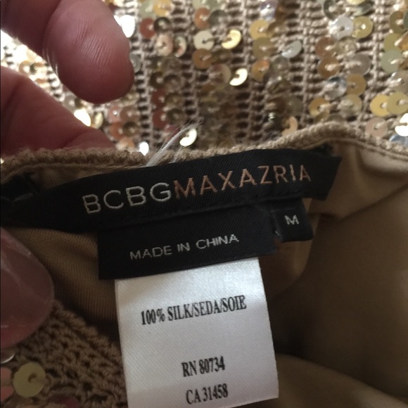BCBG Maxazria Gold Sequin Dress - Picture 4 of 6